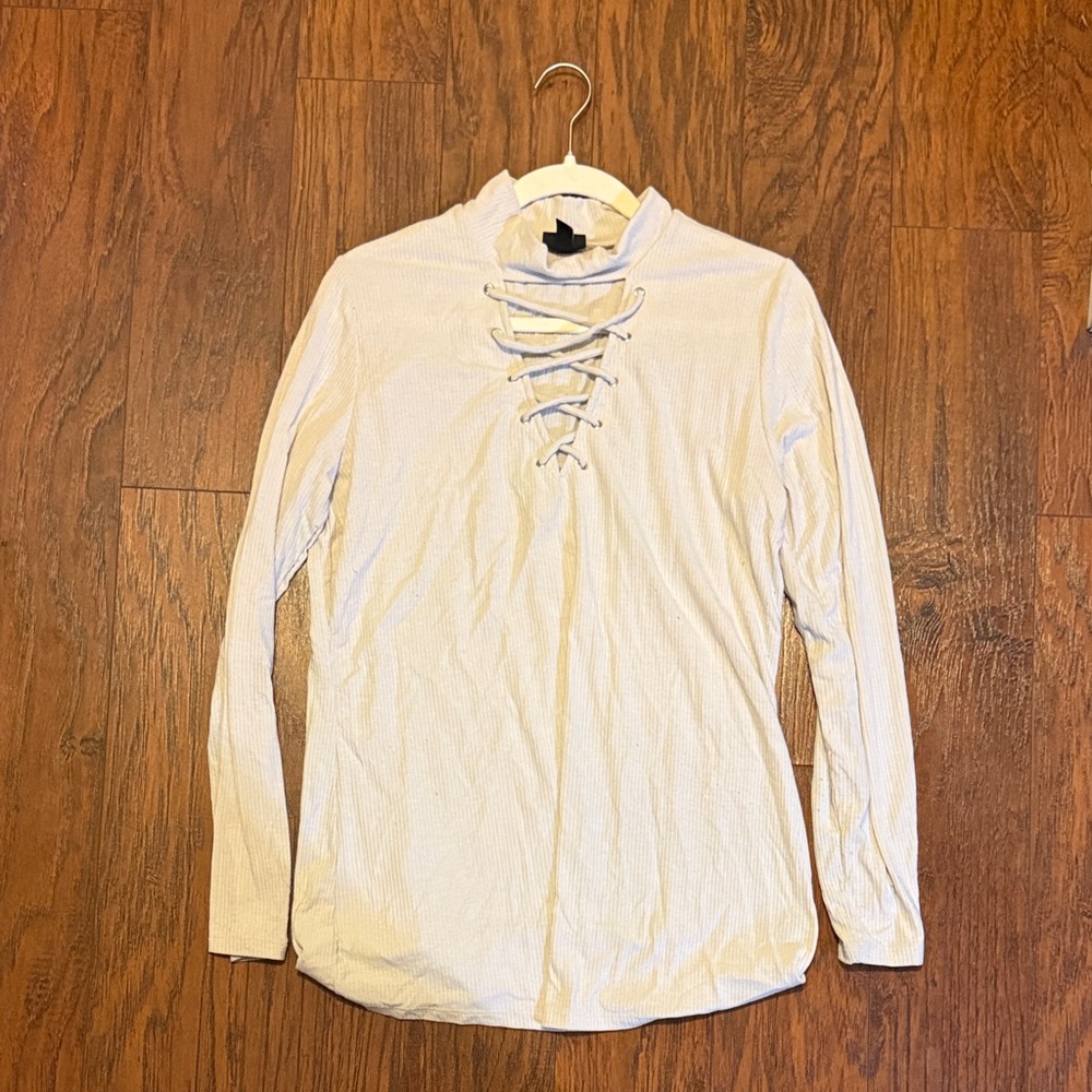 Torrid Elegant Cream Lace-Up Women's Top